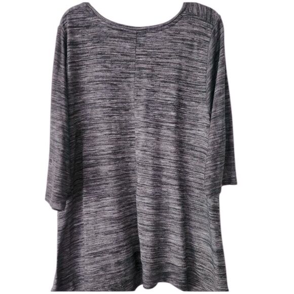 Catherines Pullover Women's Gray V-Neck Top Woman’s Size 1XL - Picture 2 of 3